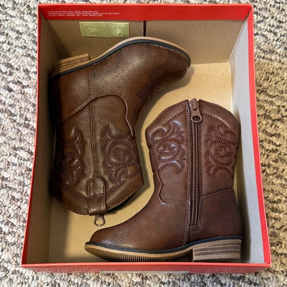 Brown Western Style Boots toddler size 7 - Picture 1 of 6